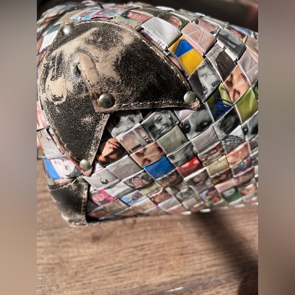 Artisan handbag Womens Faces Handbag unique pop art Valentines Mothers Day gift - Picture 4 of 10